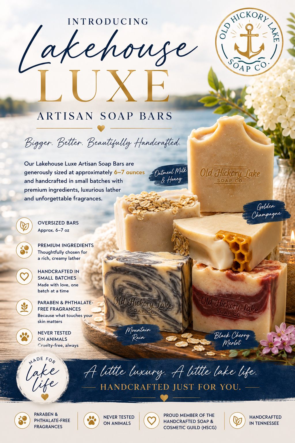 Lakehouse Luxe Artisan Soap Bars