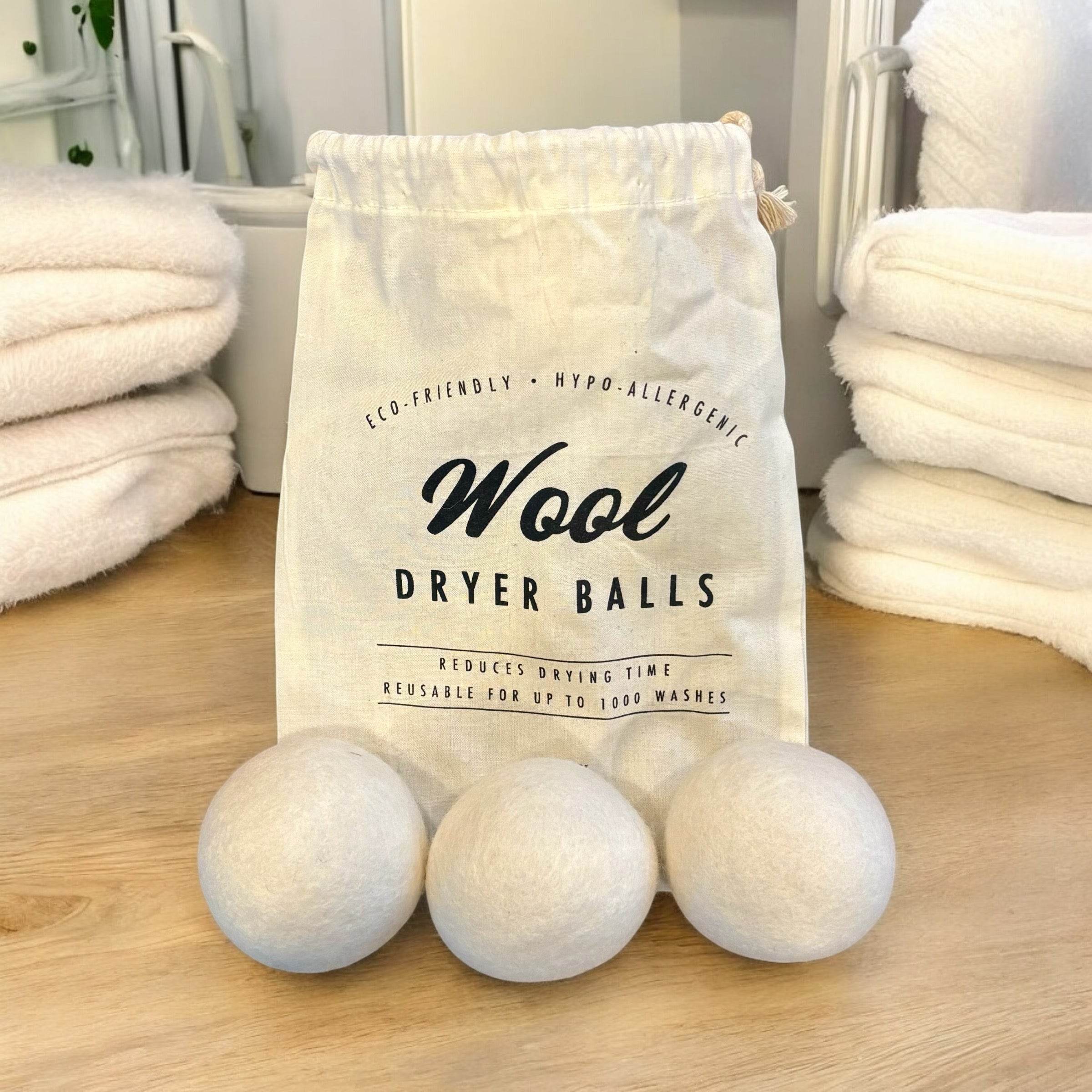 Eco Wool Dryer Balls ~ Unscented - Old Hickory Lake Soap Co.