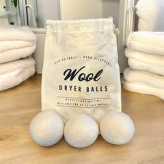 Eco Wool Dryer Balls ~ Unscented - Old Hickory Lake Soap Co.