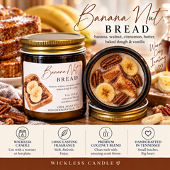 Banana Nut Bread Wickless Candle
