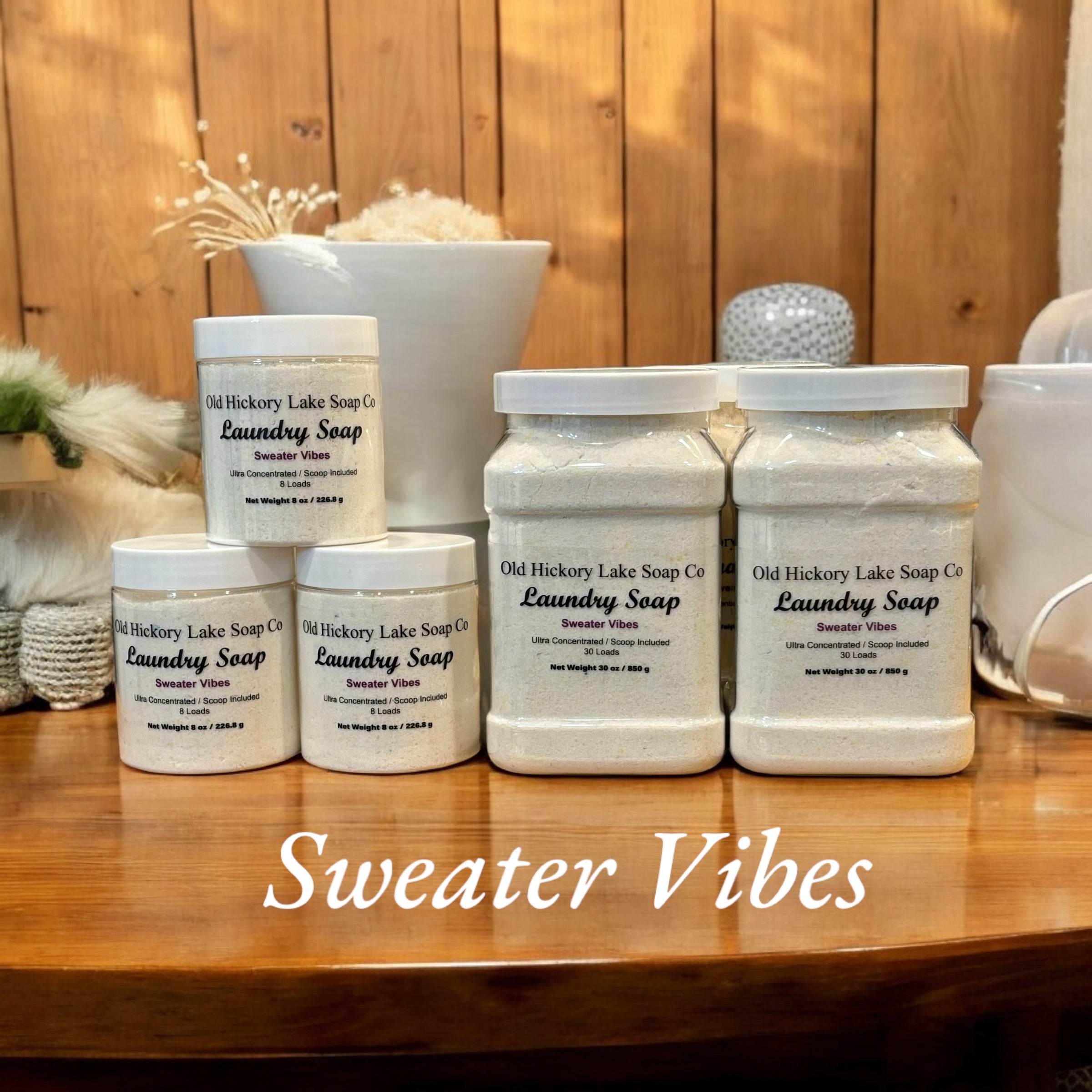 Sweater Vibes Concentrated Laundry Soap with Baking Soda - Old Hickory Lake Soap Co.