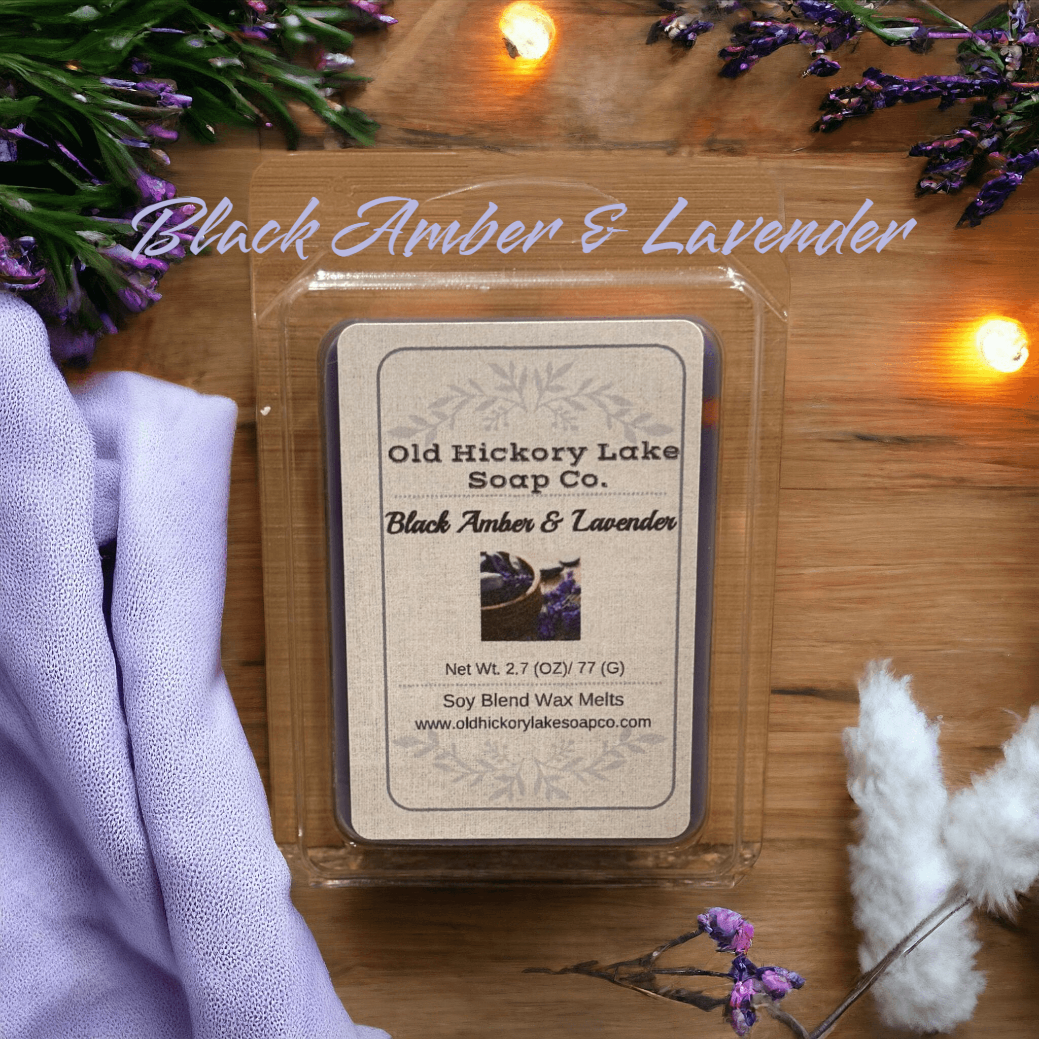 Black Amber & Lavender Wax Melts - Old Hickory Lake Soap Co.