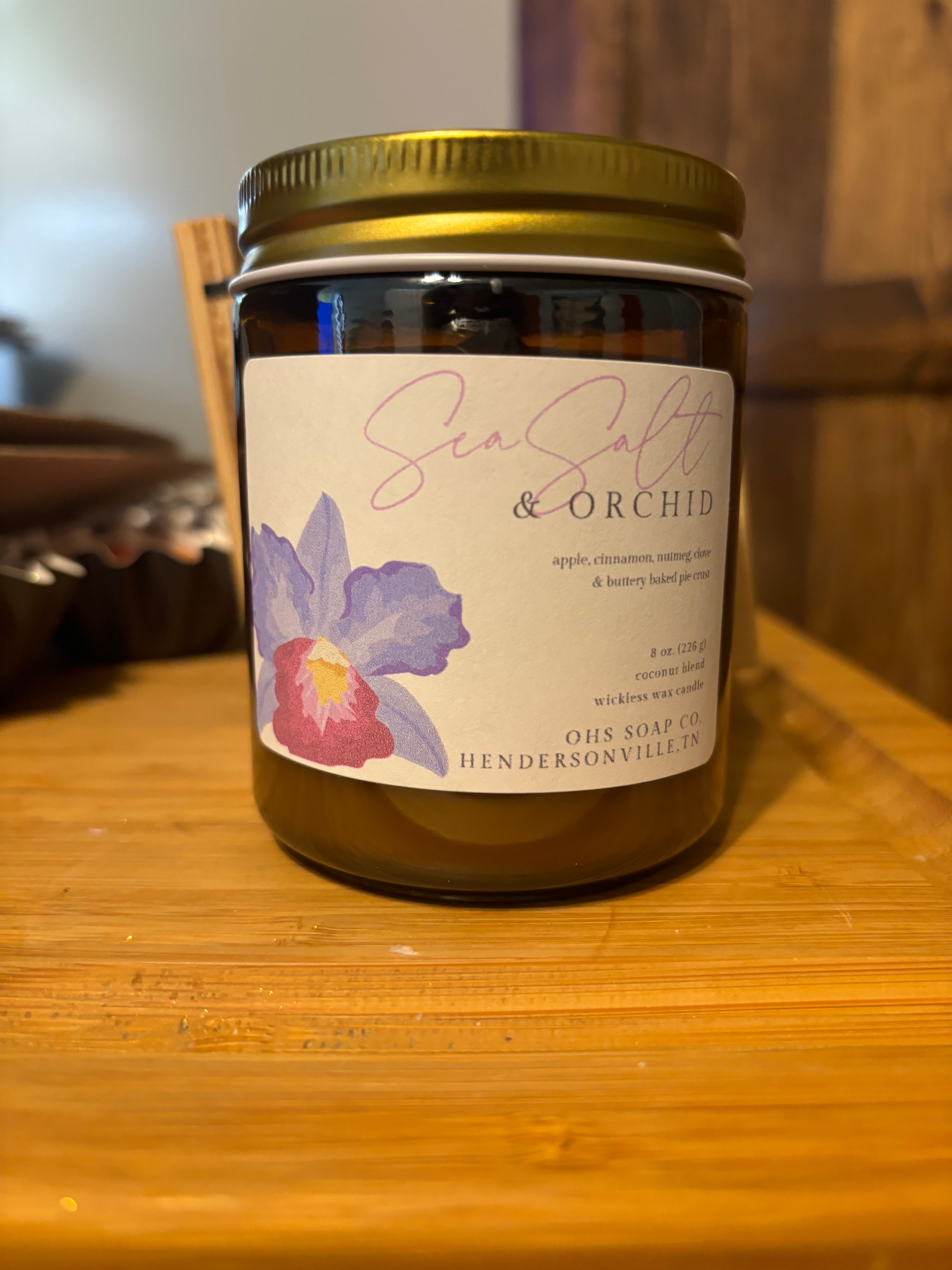 Sea Salt & Orchid Wickless Candle