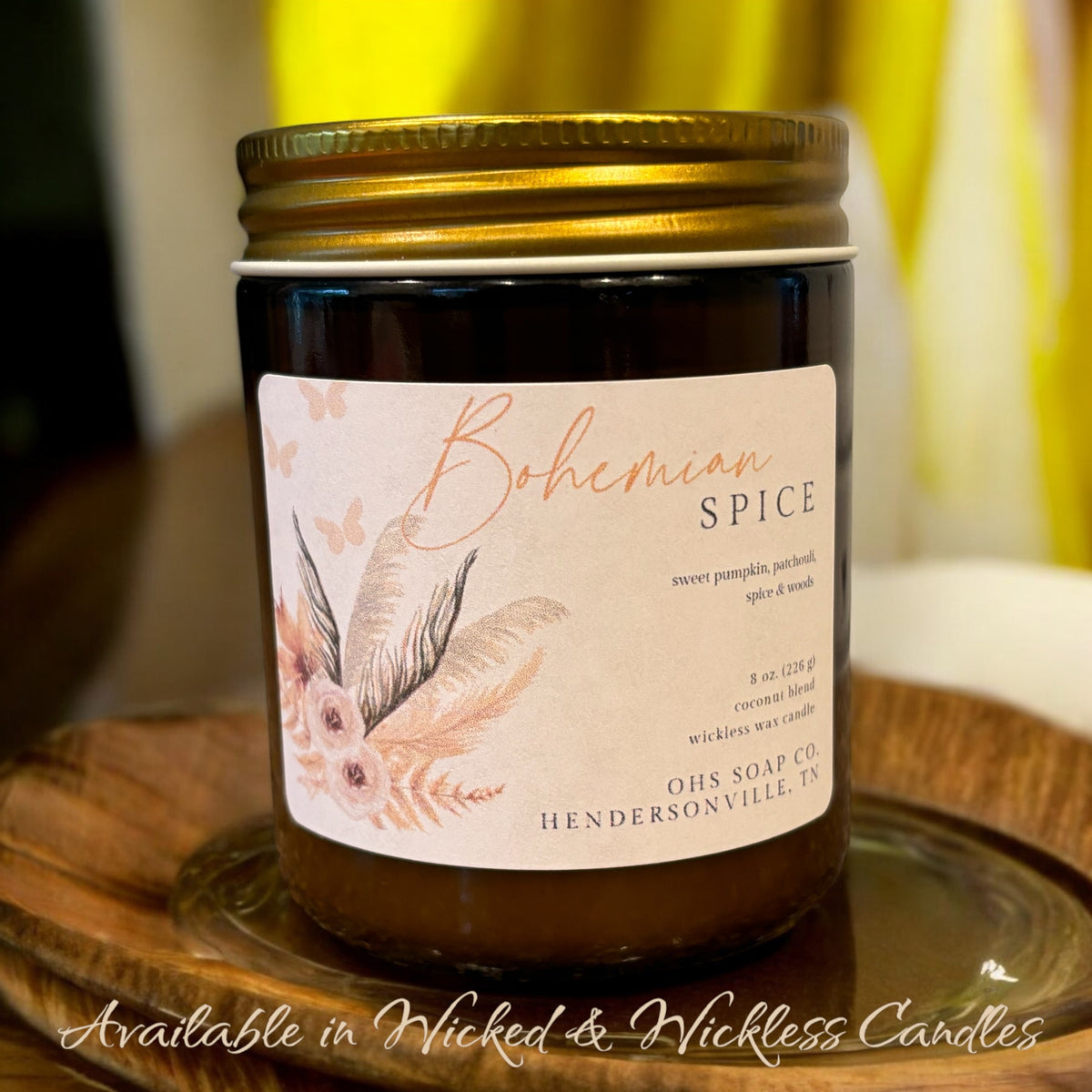 Bohemian Spice Wickless Candle