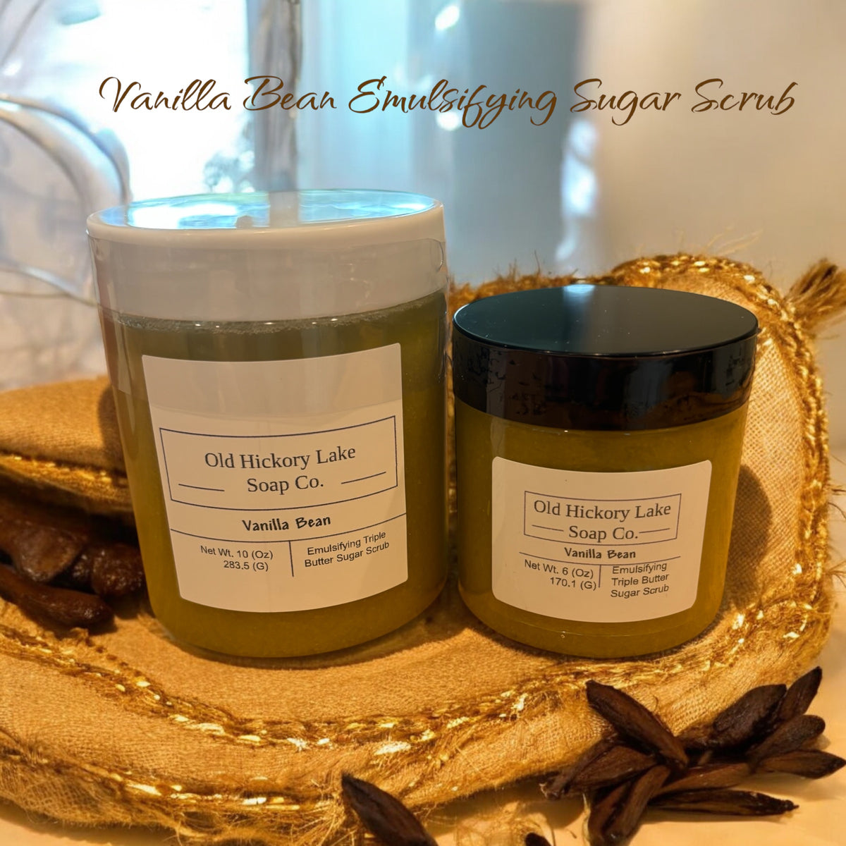 Vanilla Bean Emulsified Triple Butter Sugar Scrub