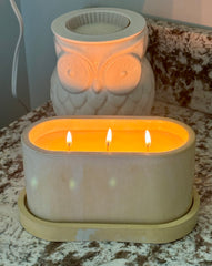 Lemon Verbena & Citronella Oval Concrete Candle