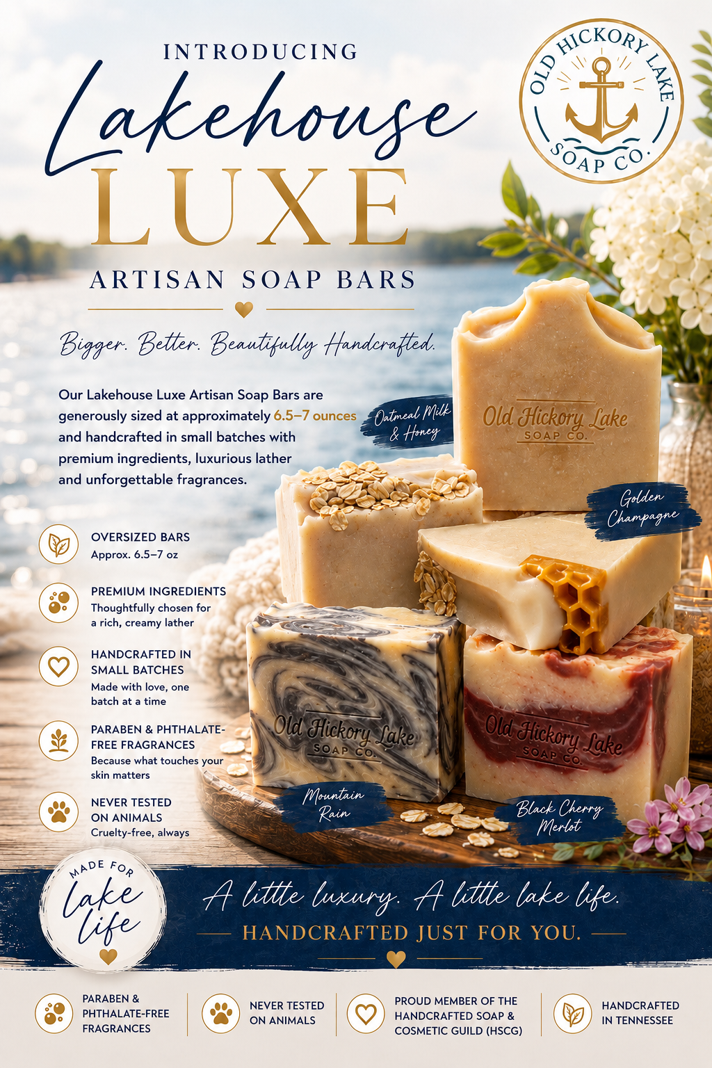 Lakehouse Luxe Artisan Soap Bars