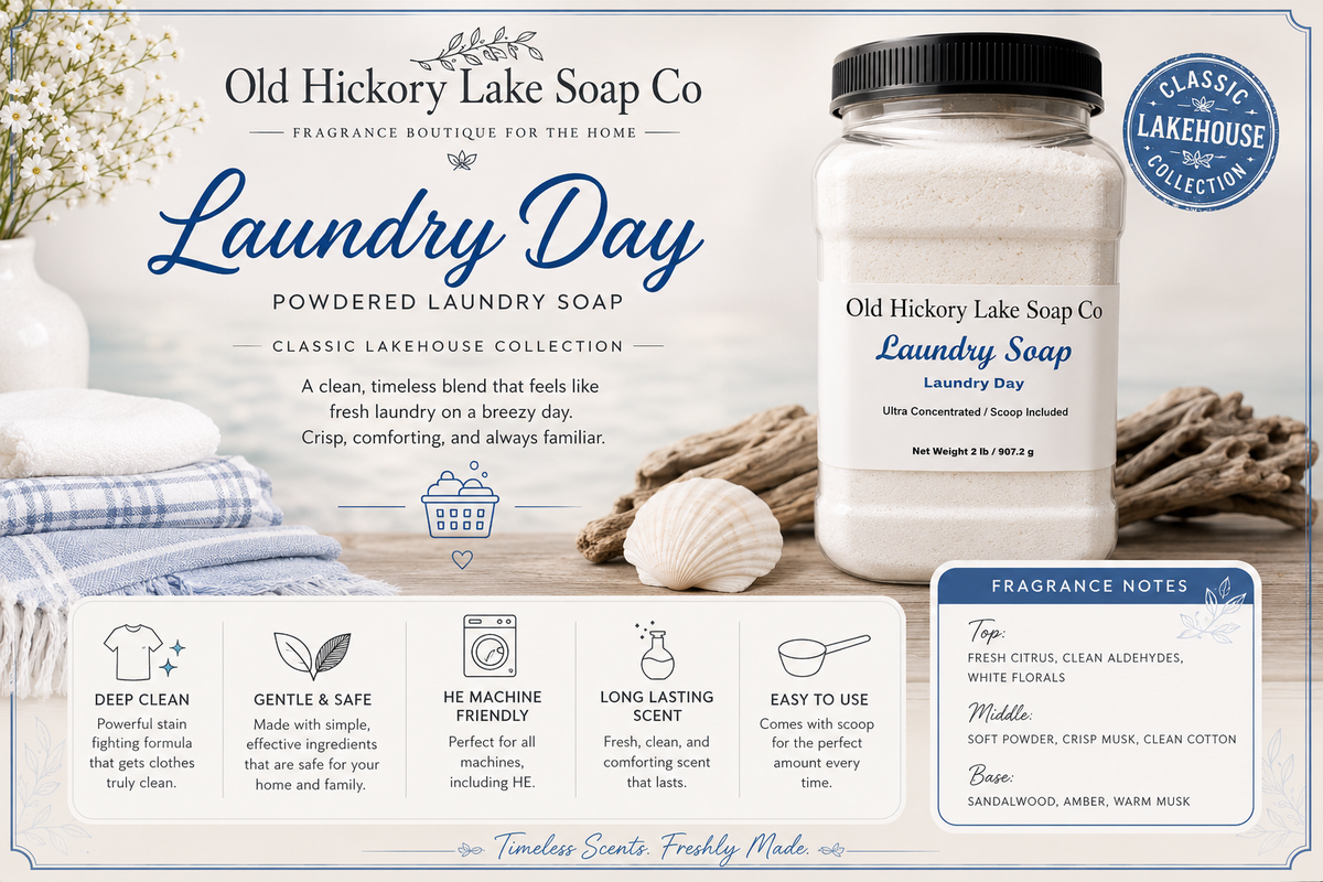 The Classic Lakehouse Laundry Powder  by Old Hickory Lake Soap Co.
