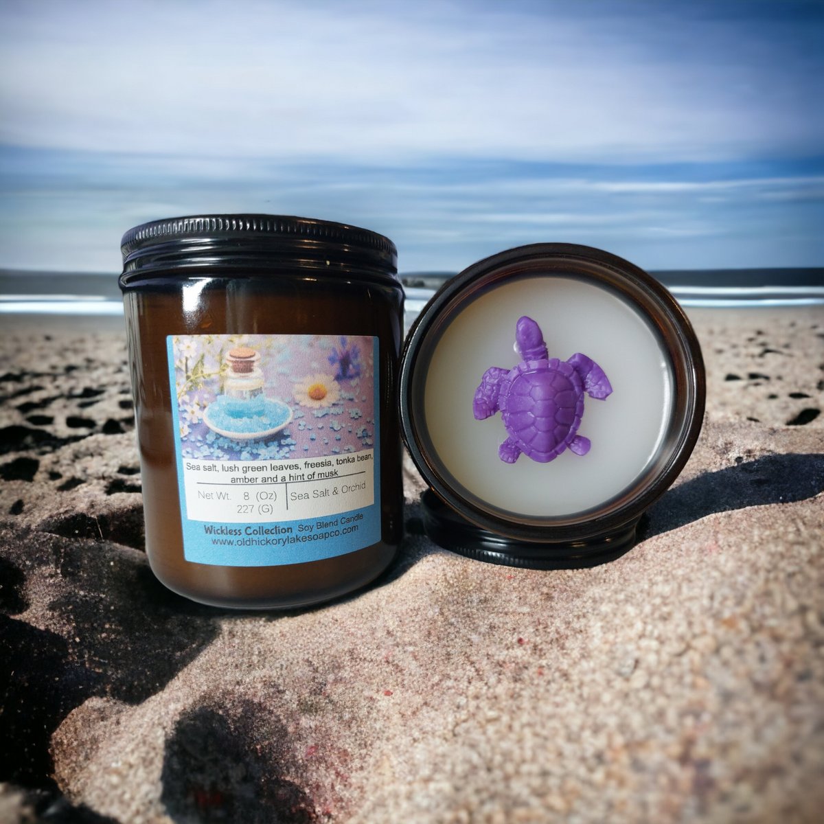 Sea Salt & Orchid Wickless Candle