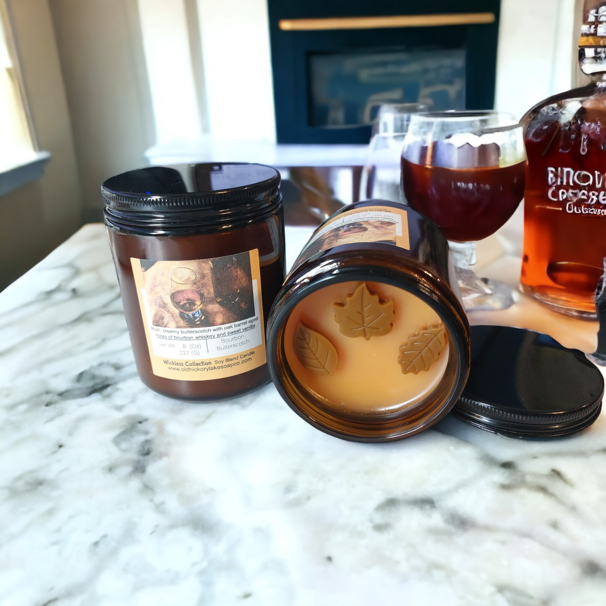 Kentucky Bourbon & Butterscotch Wickless Candle