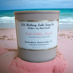 Pink Pebbles Beach Wickless Candle