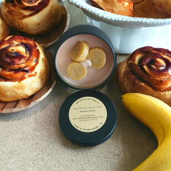 Banana Cinnamon Buns Wickless Candle Tin