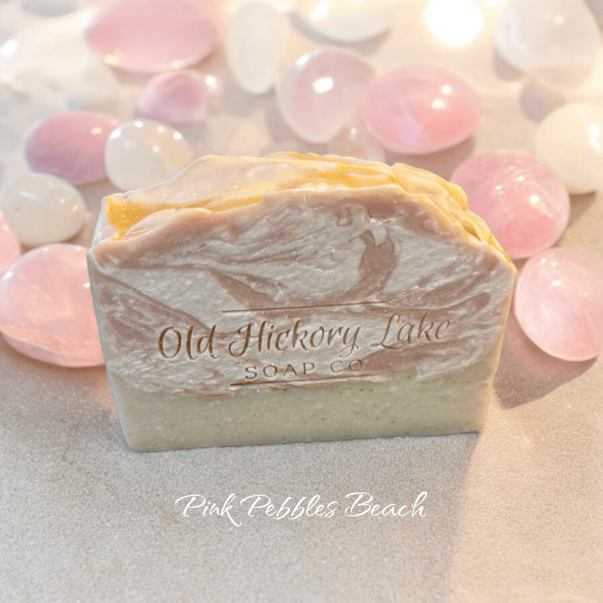 Pink Pebbles Beach Soap - Old Hickory Lake Soap Co.