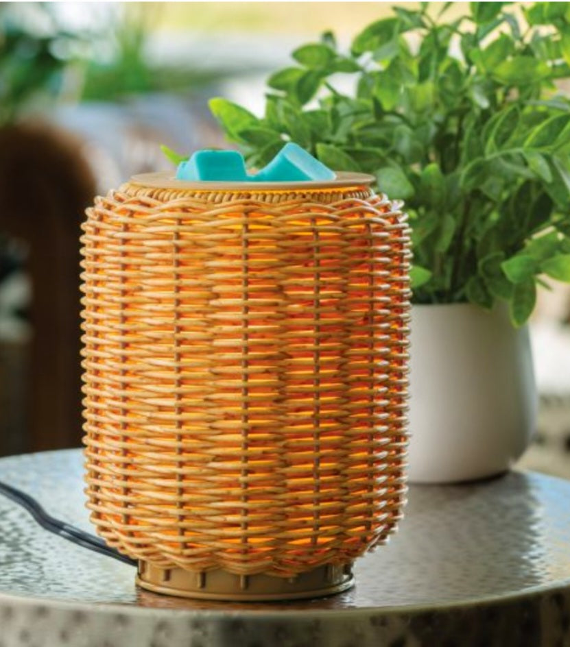 Wicker Lantern Illumination Fragrance Warmer by Candle Warmers, etc.